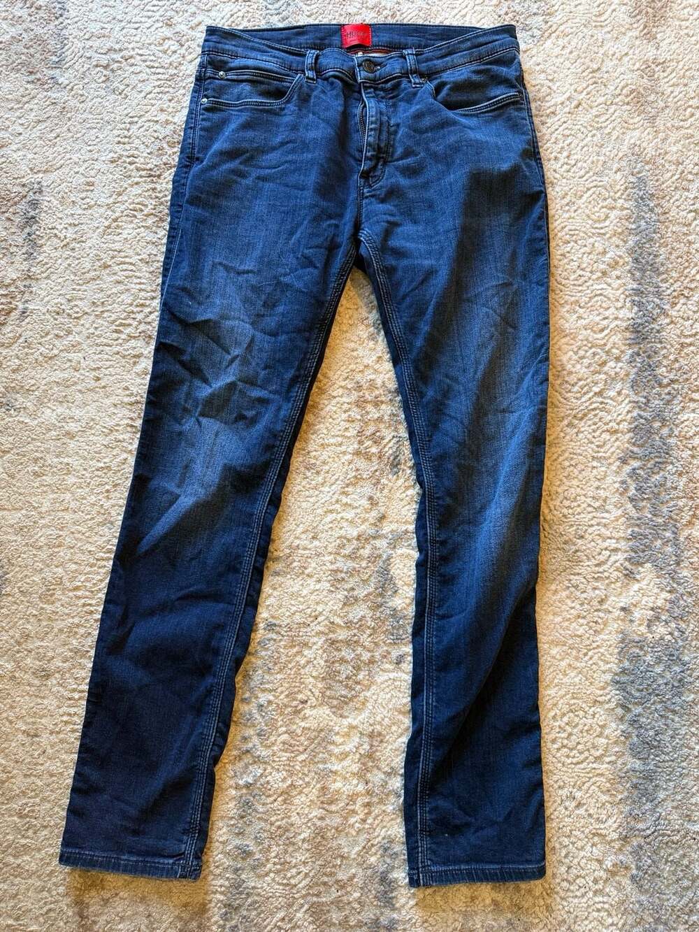 HUGO Hugo Boss Dark Wash Slim-Fit Jersey Denim Jeans